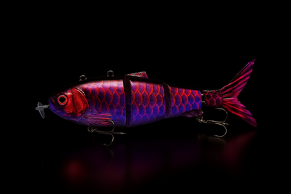 USB Rechargeable Robotic Fishing Lure - 130mm 4-Segment Swimbait with Lifelike Movement
